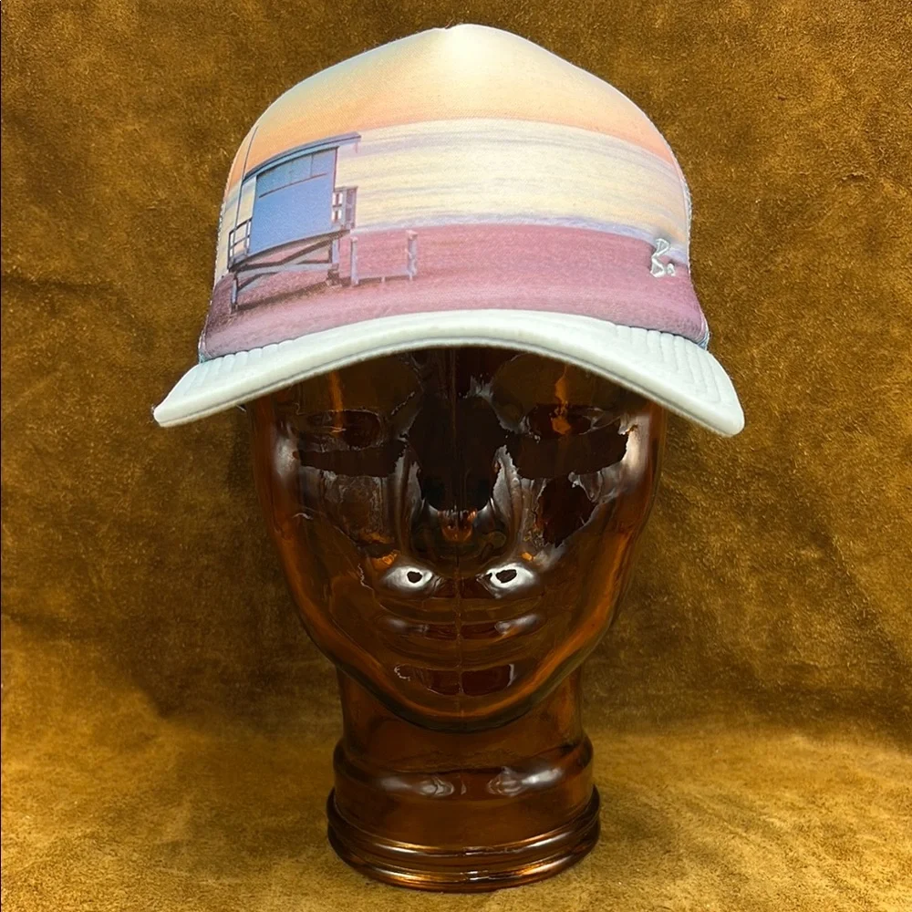 Bo Bridges Scenic Beach Sunset Trucker Surfer  Hat